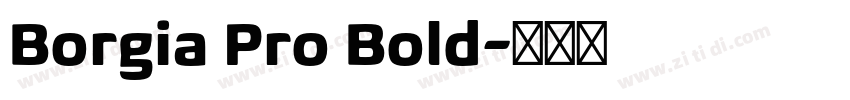Borgia Pro Bold字体转换